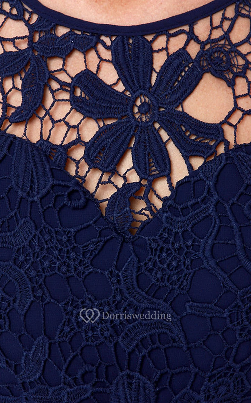Impresionante vestido de gasa estilo imperio con espalda abierta. view 6