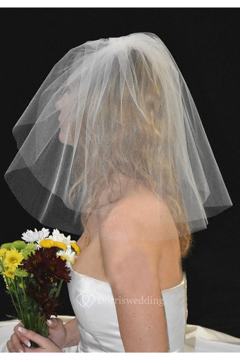 Double-Layer Short Bridal Veil view 3