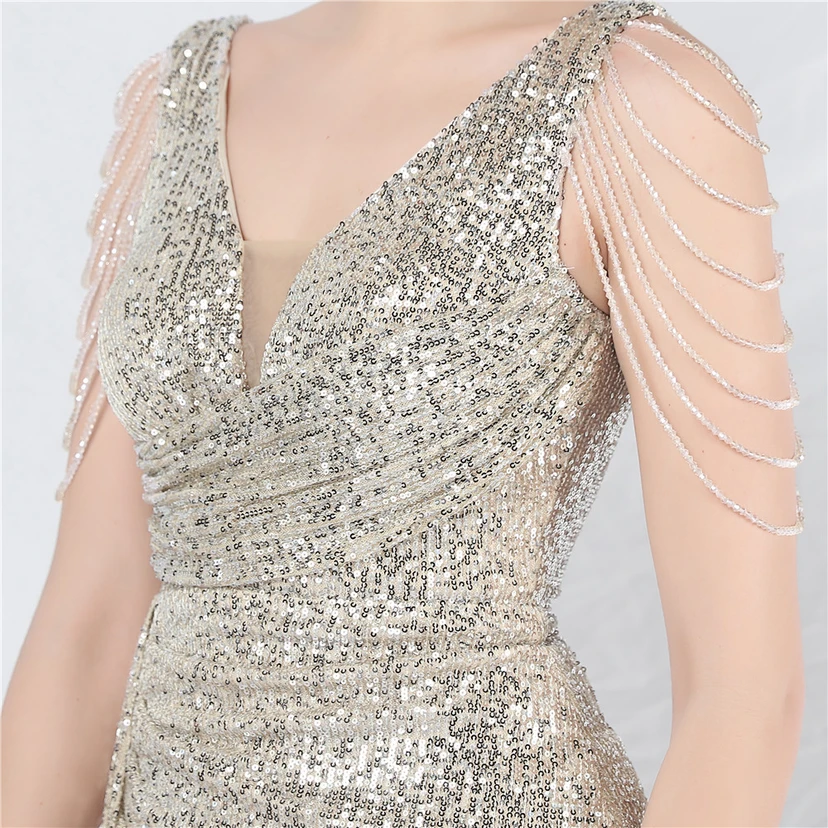 Cross-Border Dress Crafted Custom-Made Beaded Sequined Long Evening Dress view 36