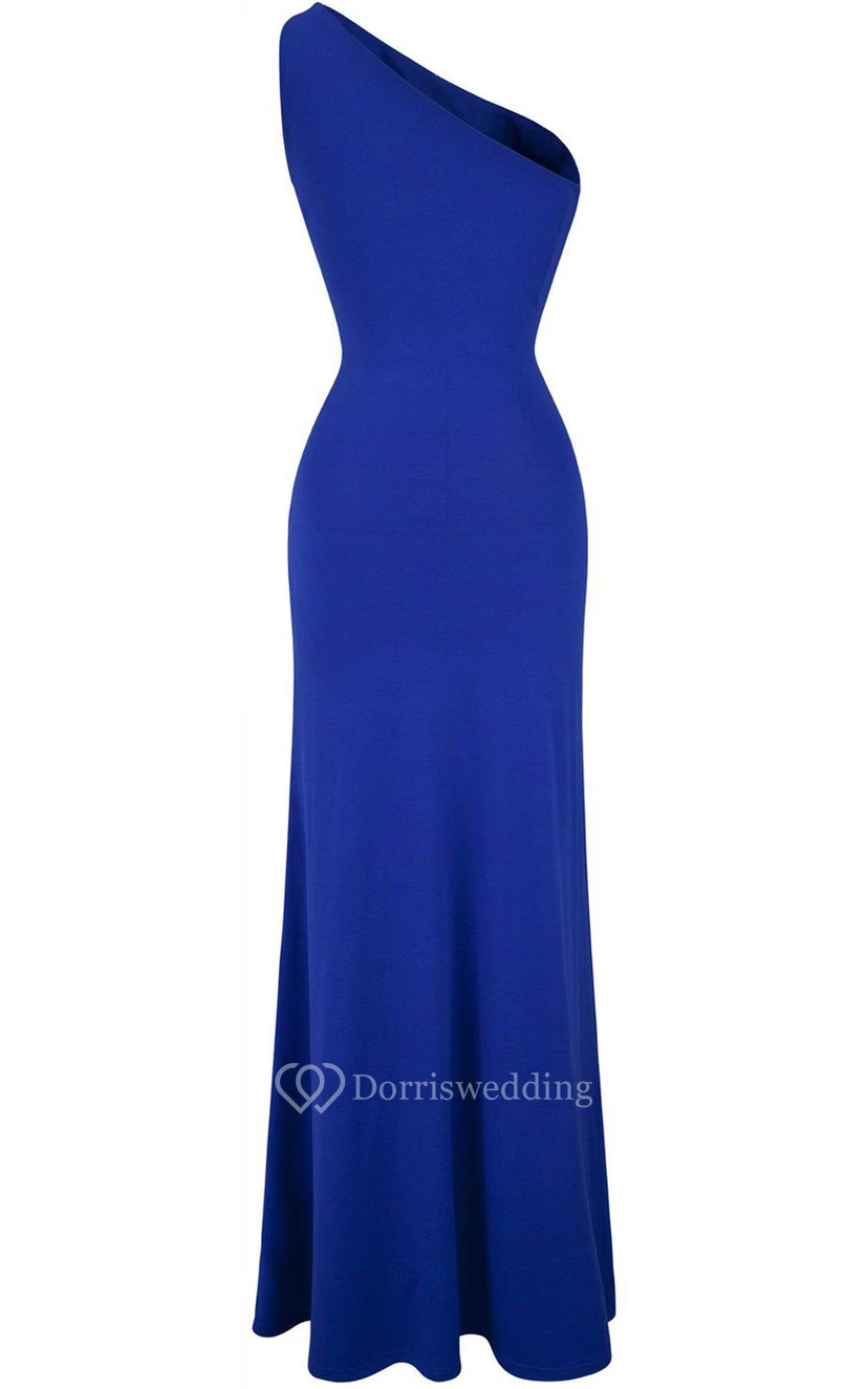 Stunning One-shoulder Chiffon Dress With Sequins view 3