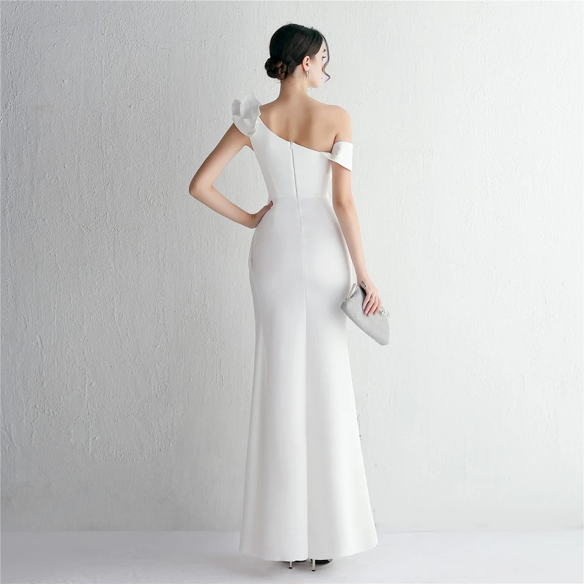 6 Farben One Shoulder Bankett Abendkleid Mode Party Langes Elegantes Schlankes Sexy Meerjungfrauenkleid view 53