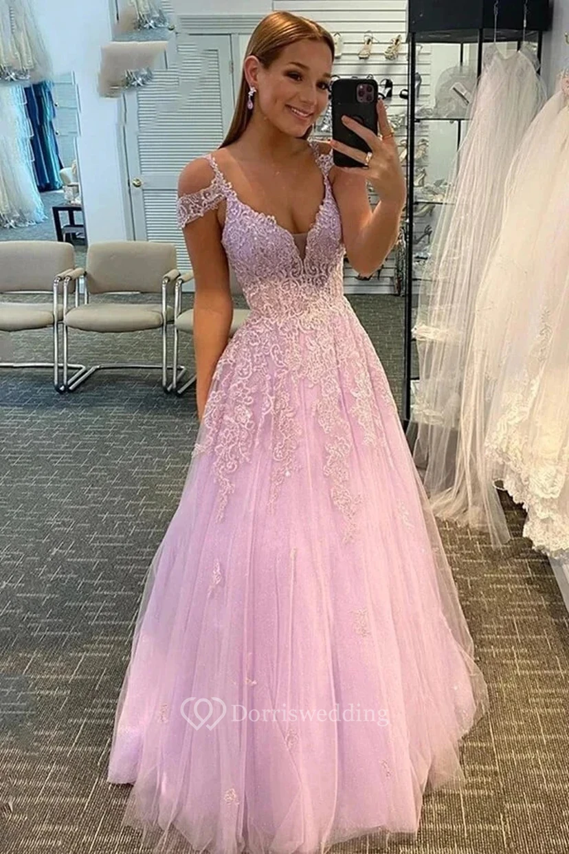 Vestido de fiesta de corte imperio con encaje de tul y cuentas, sexy y sexy
