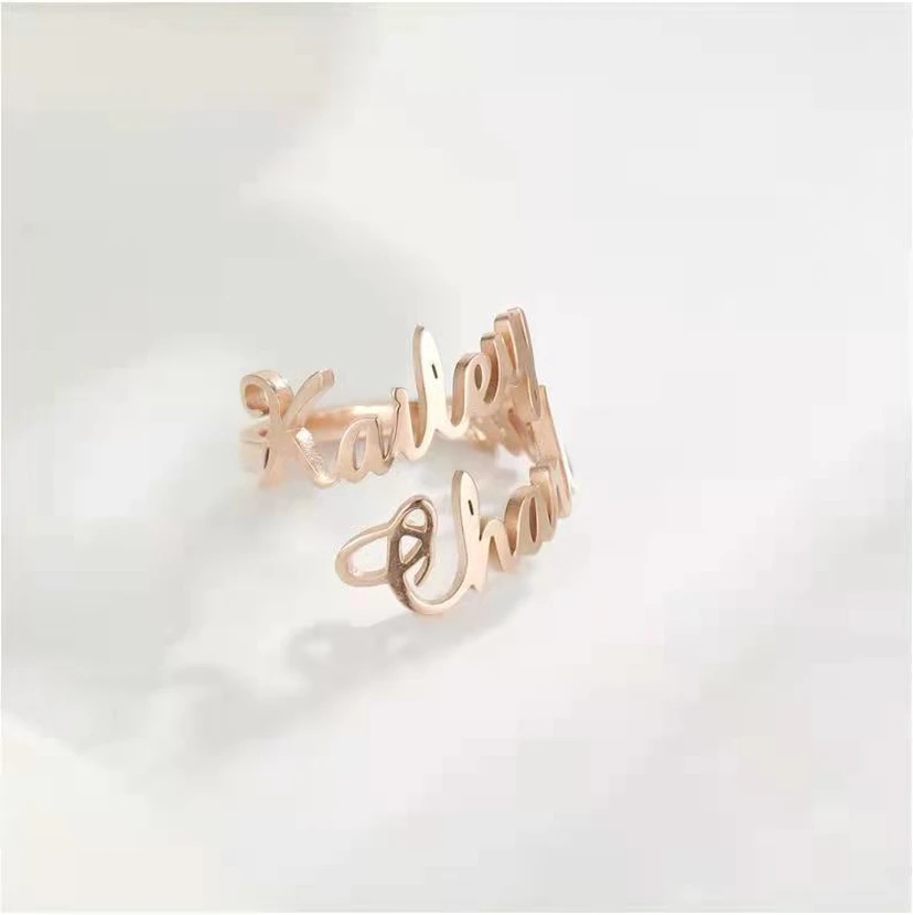 Personalised Name Stainless Steel Ring view 3