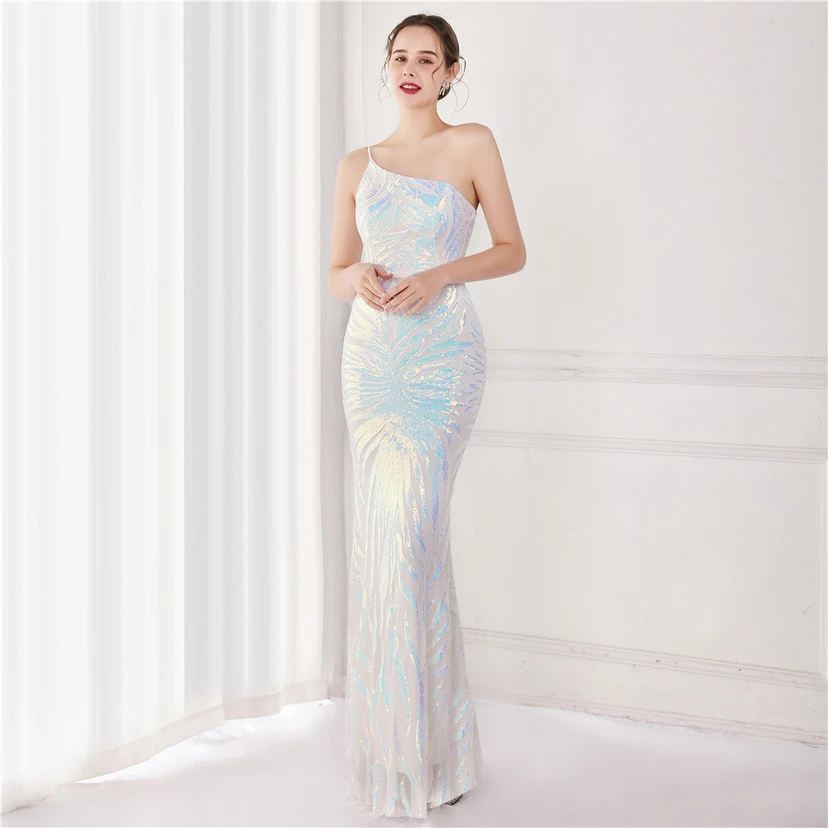 New Sequin Sequin Fairy Celebrity Party Party Evening Dress Sexy Long Toast Dress Bride view 20