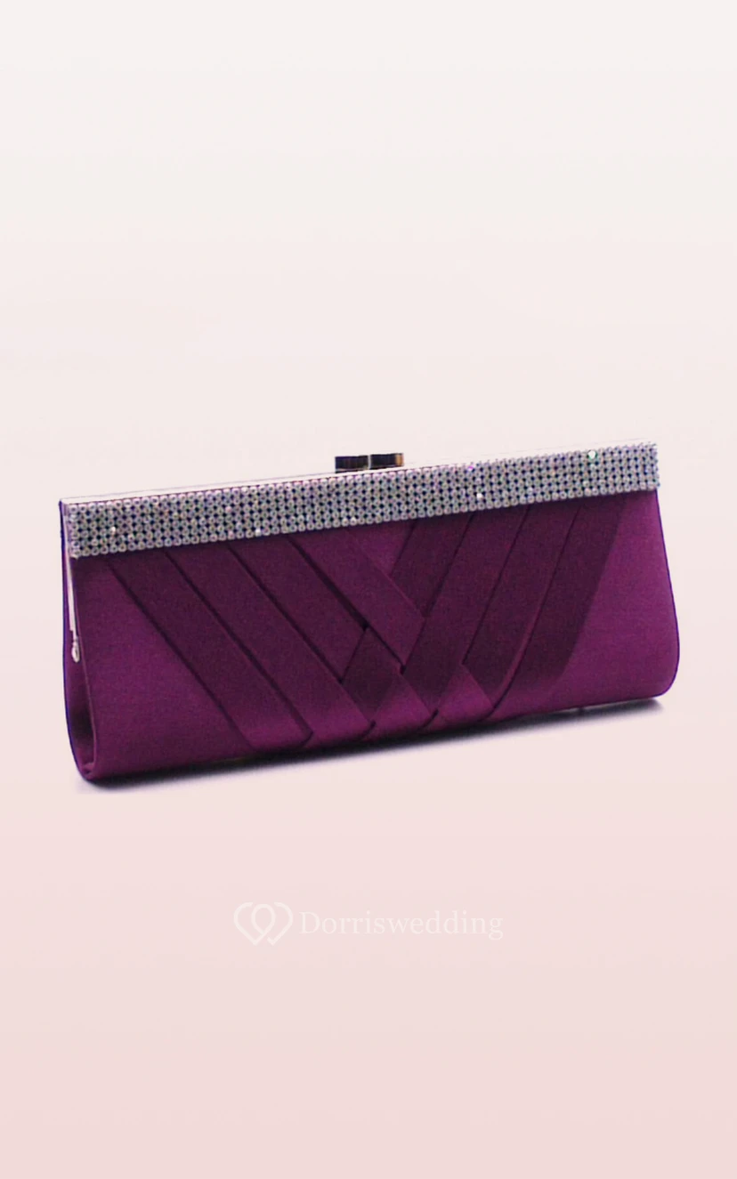 Rhinestone Woven Clutch view 5