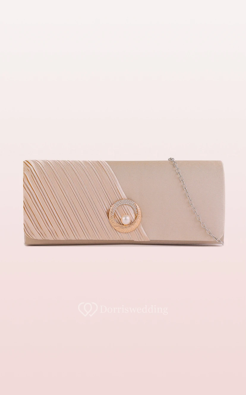Satin Clutch with Pearl view 3