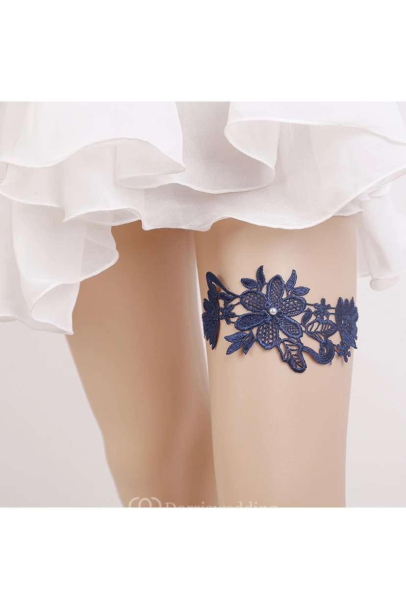 Hot Multicolor Lace Elastic Garter Within 16-23inch view 3