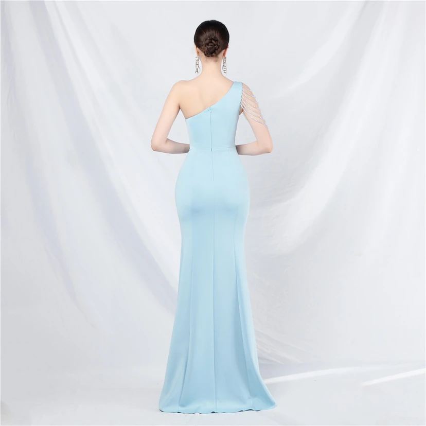 Craft Beading Flower Dinner Wedding Celebration Car Model Long Evening Dress view 34
