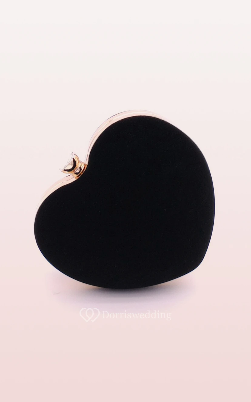 Heart-shaped Flannel Clutch view 2