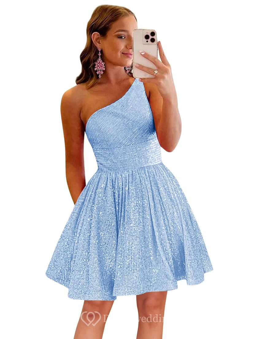 Burgunderfarbenes, einseitig schulterfreies Pailletten-Cocktailkleid view 26
