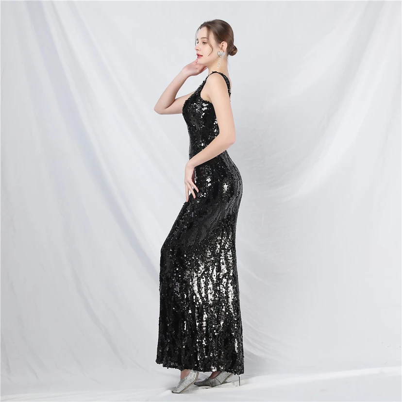 Robe de soirée longue à sequins irisés, nouvelle création view 12
