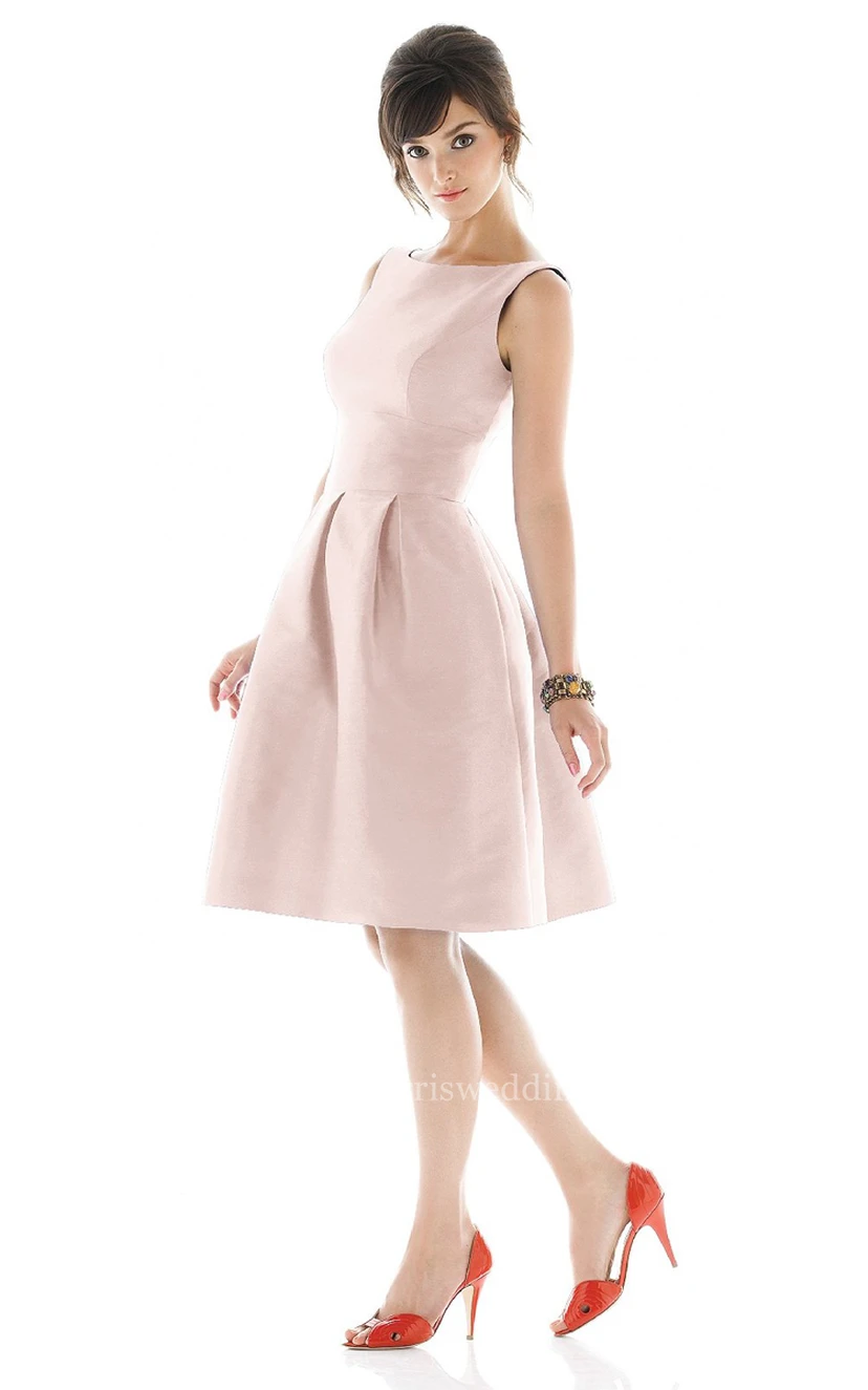 Lovely A-Line Sleeveless Dress With Ziper Back view 4