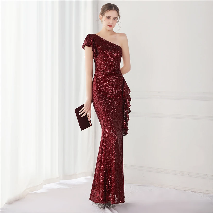 Fairy Dream Celebrity Party Party Evening Sexy Long Slim Toast Bride view 20