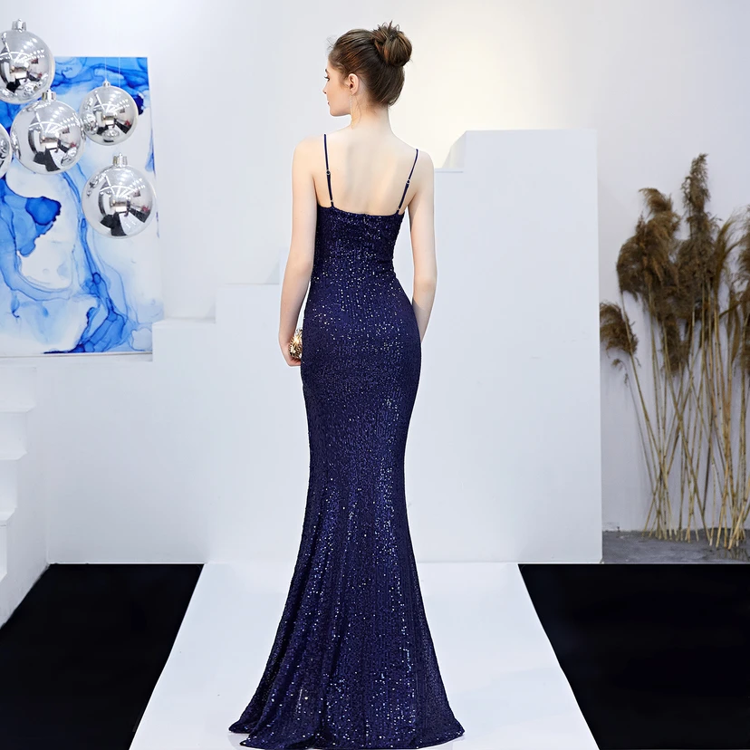 Märchenhaftes, verträumtes Promi-Party-, sexy, langes, schlankes Abendkleid mit Meerjungfrauenschnitt view 19