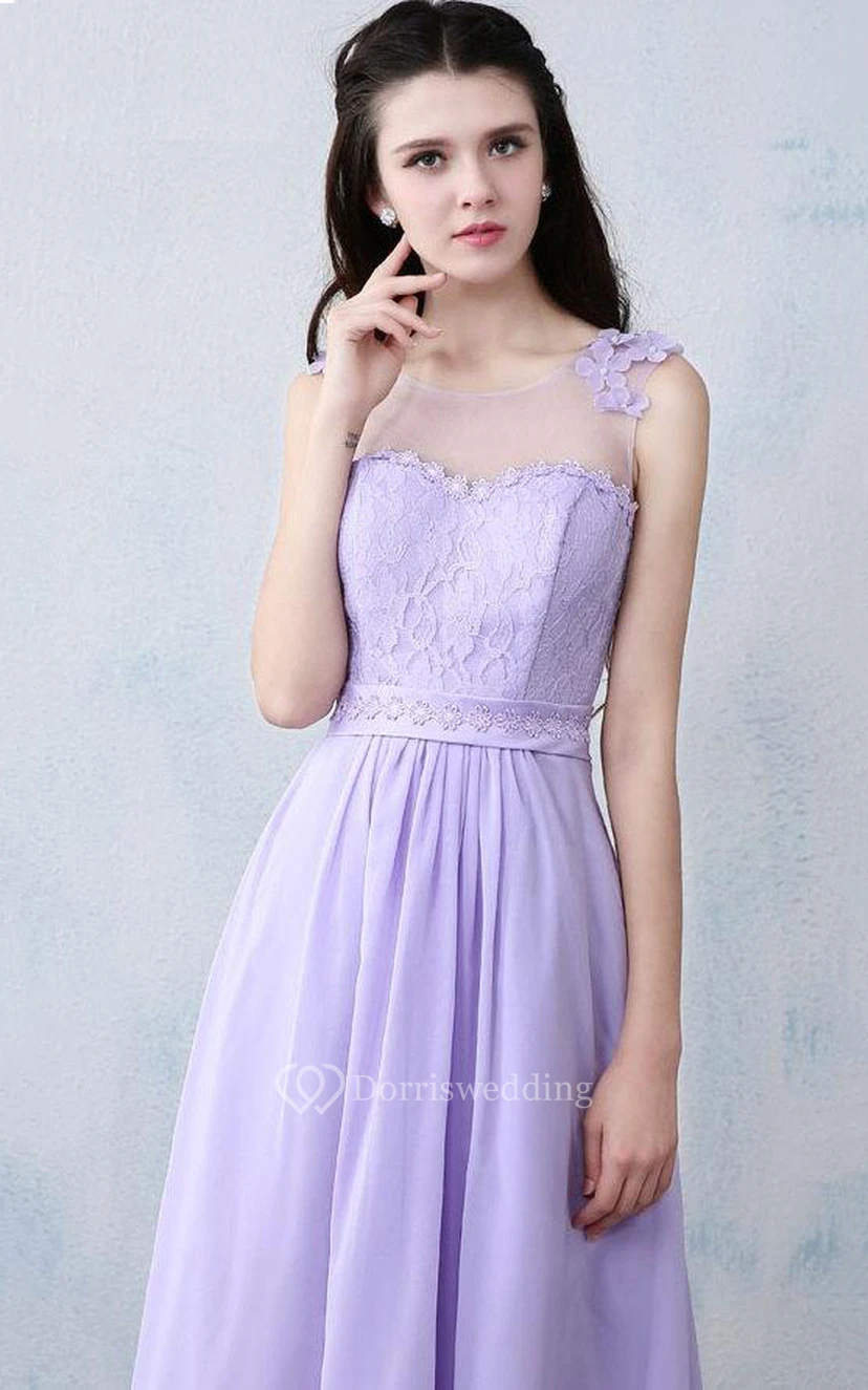 Purple Lace Bridesmaid Long Prom Evening Evening Gown Wedding Dress view 2