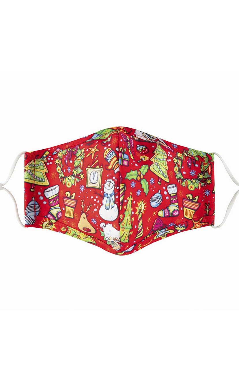 Non-medicial Christmas Cotton Washable Face Mask In 5 Colors view 3