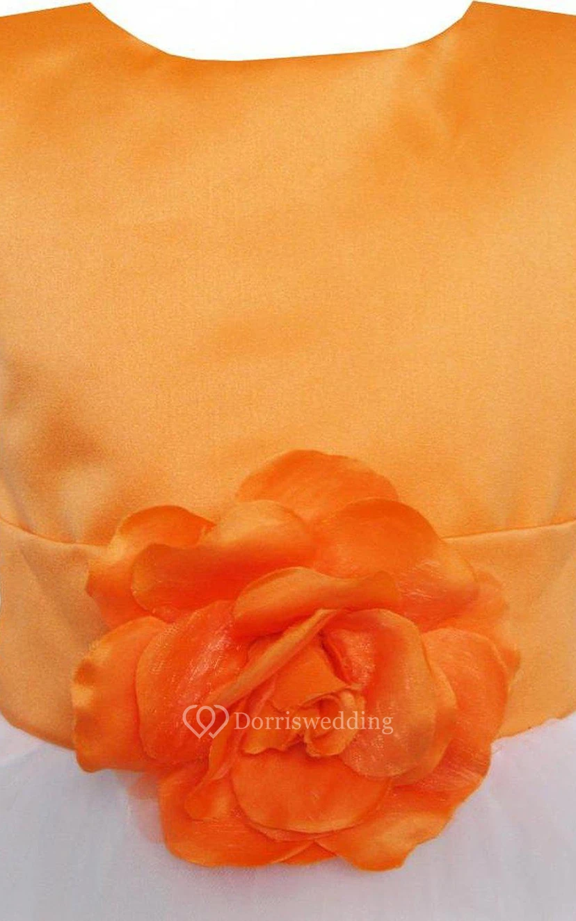 Vestido sin mangas de corte A con pétalos y lazo view 6