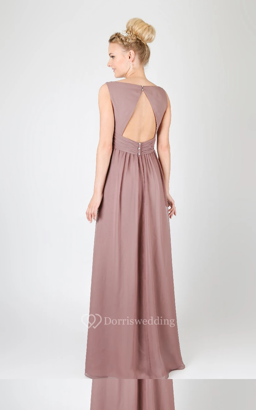 Long A-Line Tank Style Dress With Back Keyhole view 2