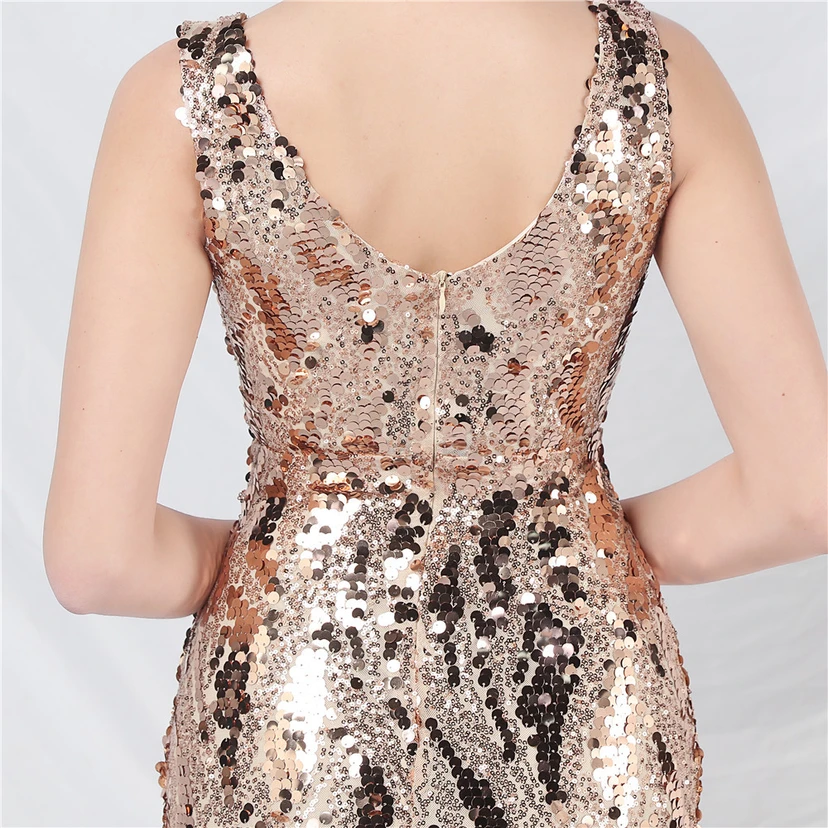 Robe de soirée longue à sequins irisés, nouvelle création view 39