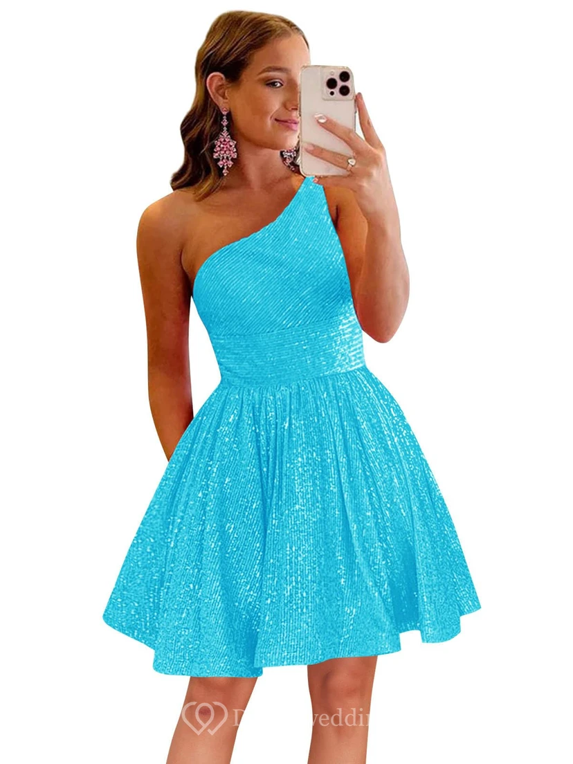 Burgunderfarbenes, einseitig schulterfreies Pailletten-Cocktailkleid view 22