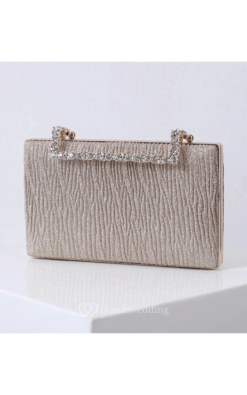 Schlichte Clutch mit Kristallgriff view 3