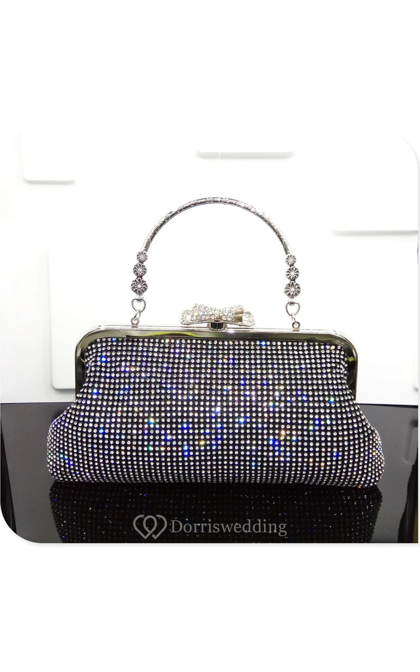 Charming Crystal Handbag with Circle Handle view 4
