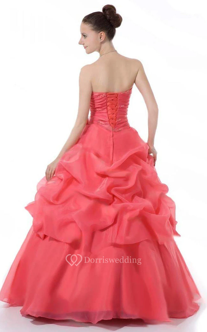 Sweetheart A-line Ballgown With Ruffles and Beadings view 2