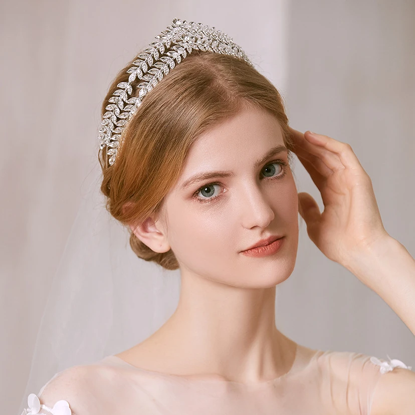 Royal Princess Rhinestone Bridal Crown view 3