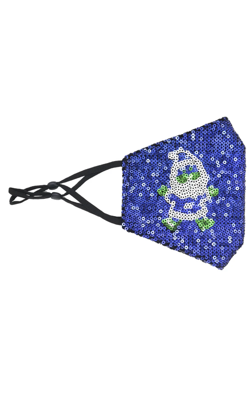 Non-medicial Sequin Christmas Cotton Reusable Face Mask In 7 Colors view 6