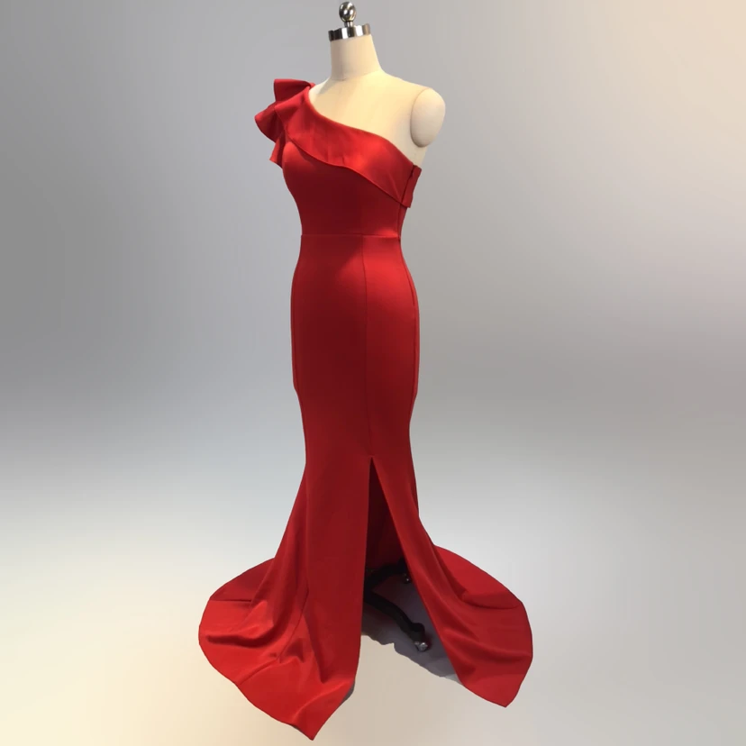 Vestido de noche elegante y distinguido para banquetes, color rosa, largo, sexy y ajustado, estilo cola de pez. view 70
