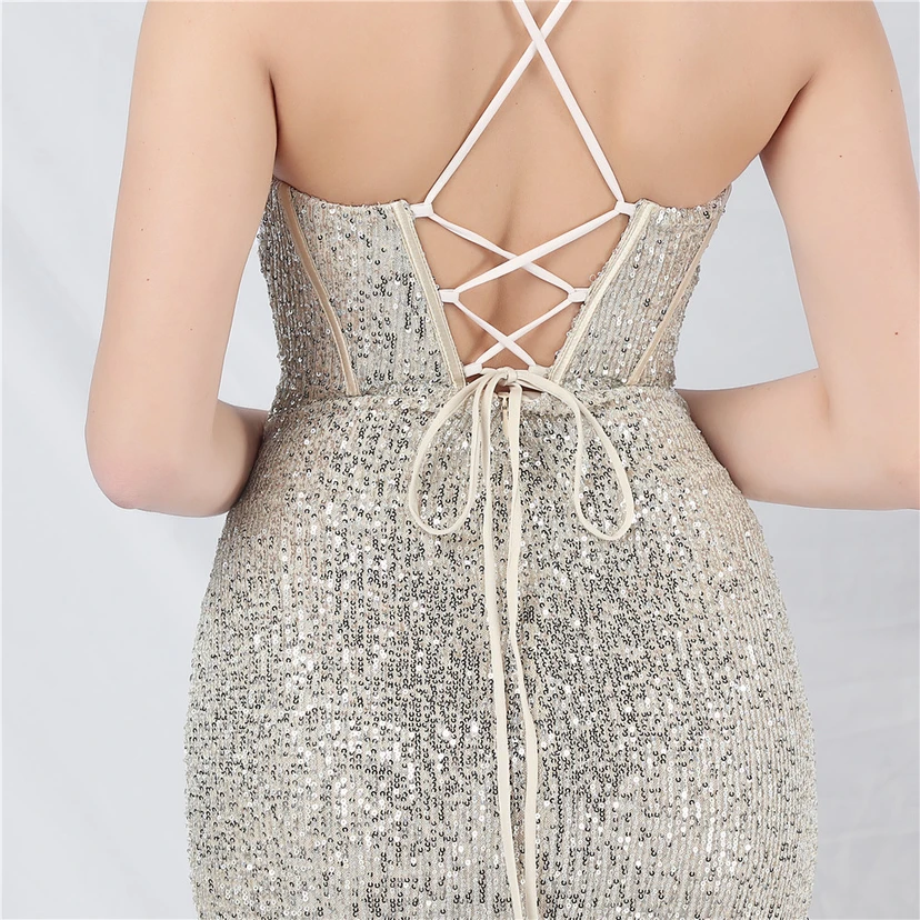 Palace Style Fishbone Waist Heavy Beading High-End Evening Dress view 43