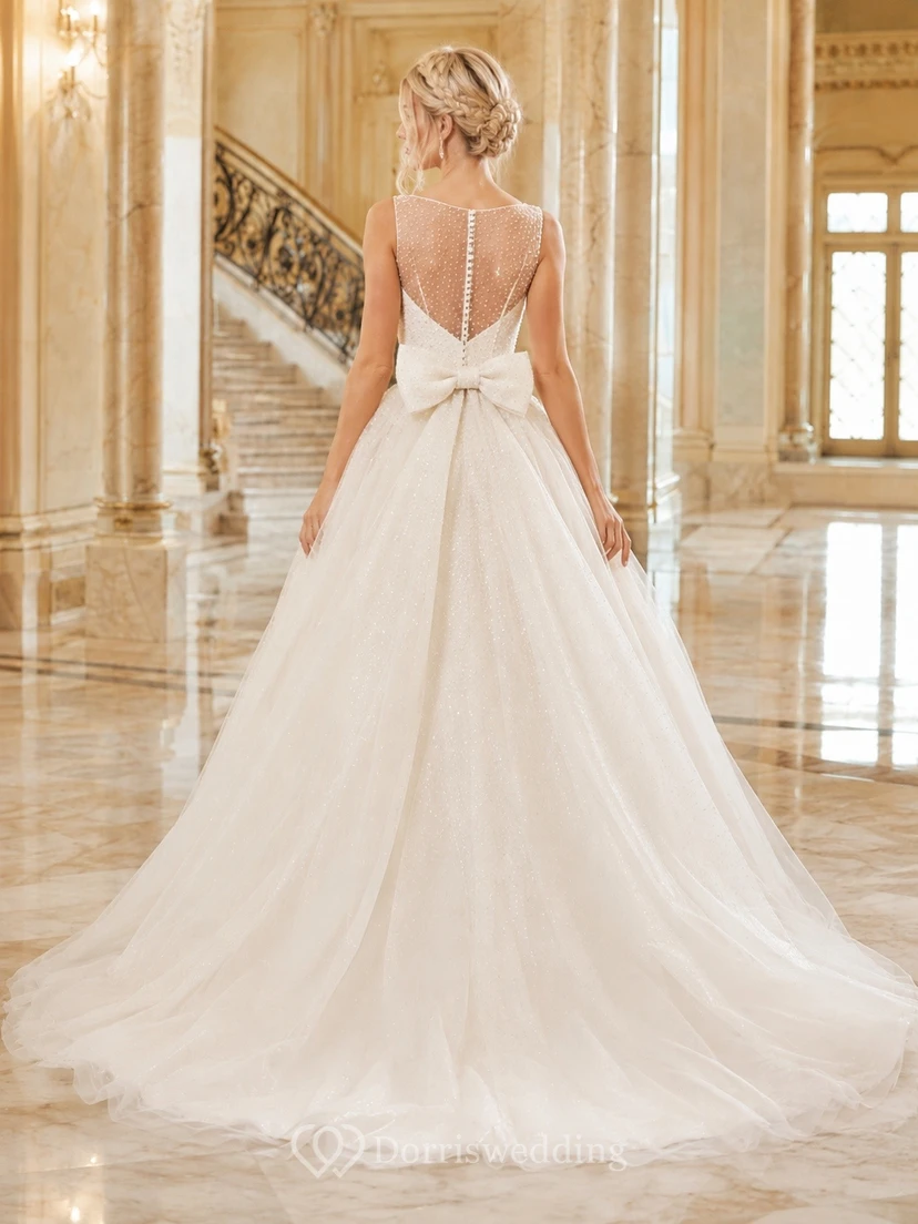 Two Mermaid Piece Convertible Bridal Refined Wedding Dress Lace view 2