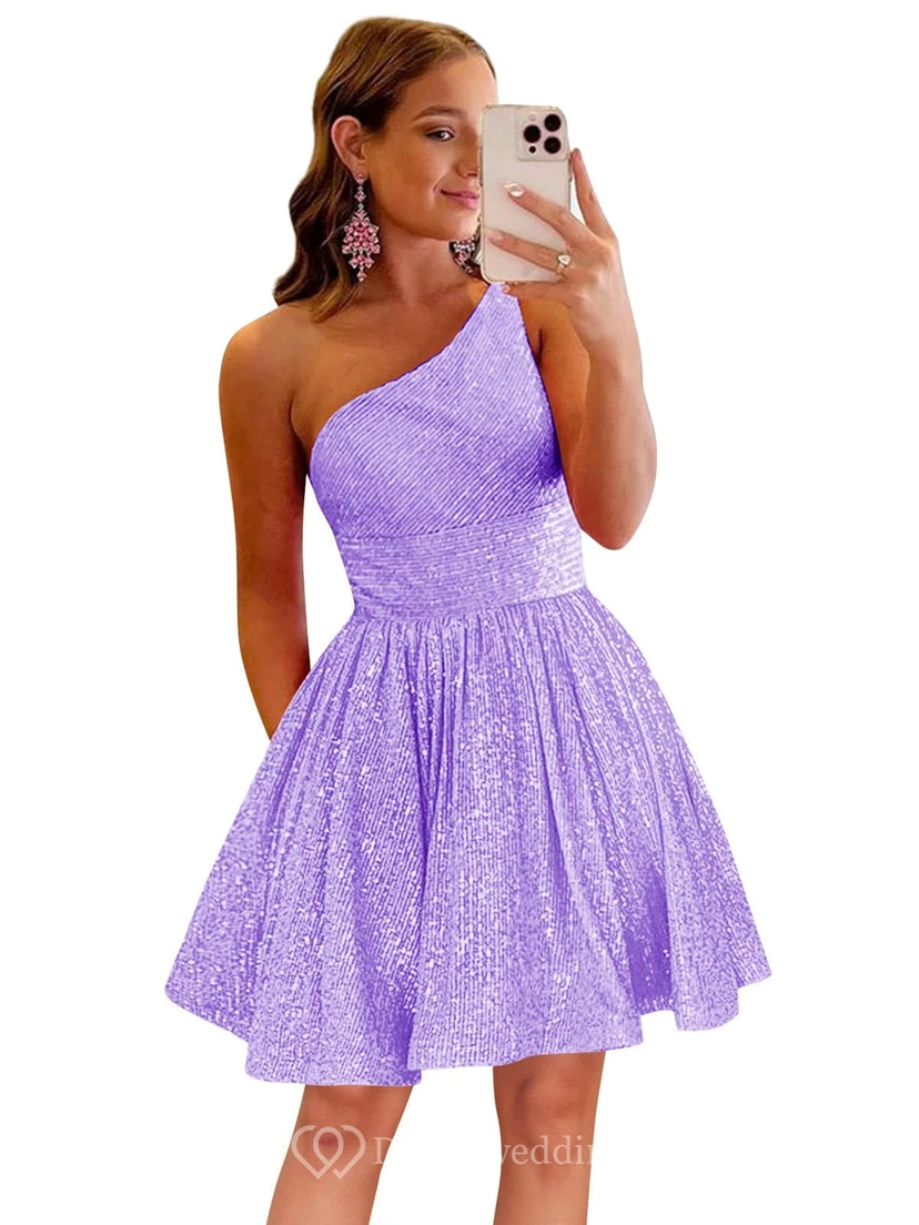 Burgunderfarbenes, einseitig schulterfreies Pailletten-Cocktailkleid view 18