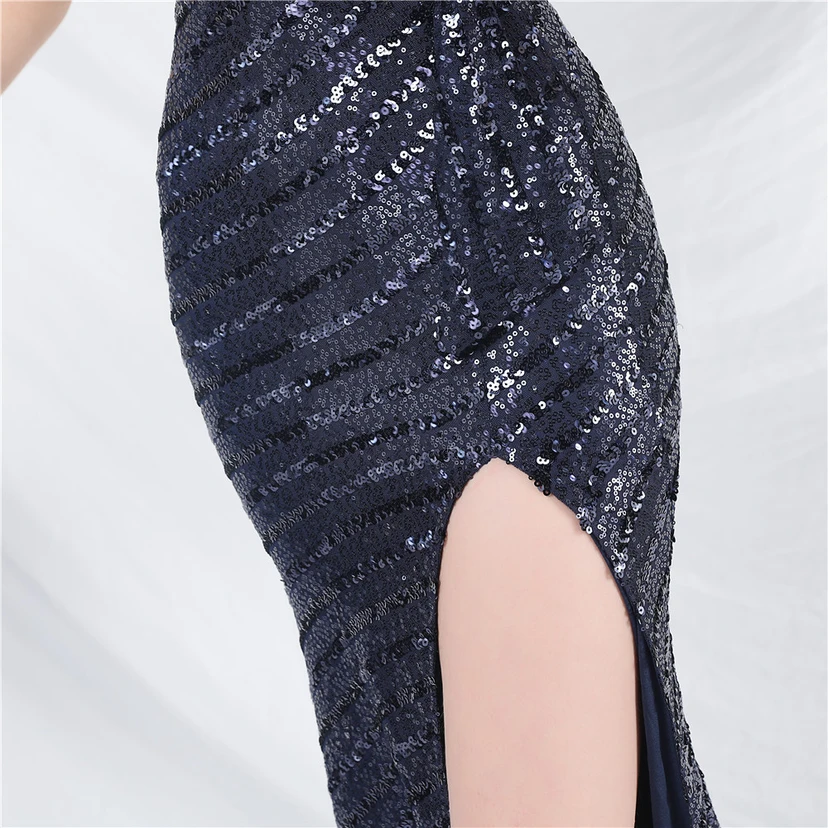 Craft Sequined Velvet Bottom Handmade Beaded Long Elegant Light Luxury Evening Dress view 68
