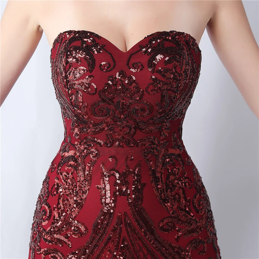 Positionierung Blumenschnitt Netz Pailletten Hochzeitsdinner Toast Party Abendkleid view 17