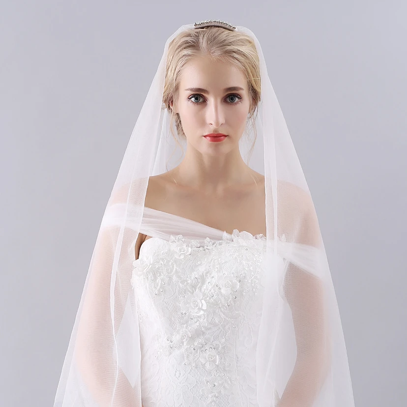 Handmade Two Tier Fingertip Wedding Veil view 2