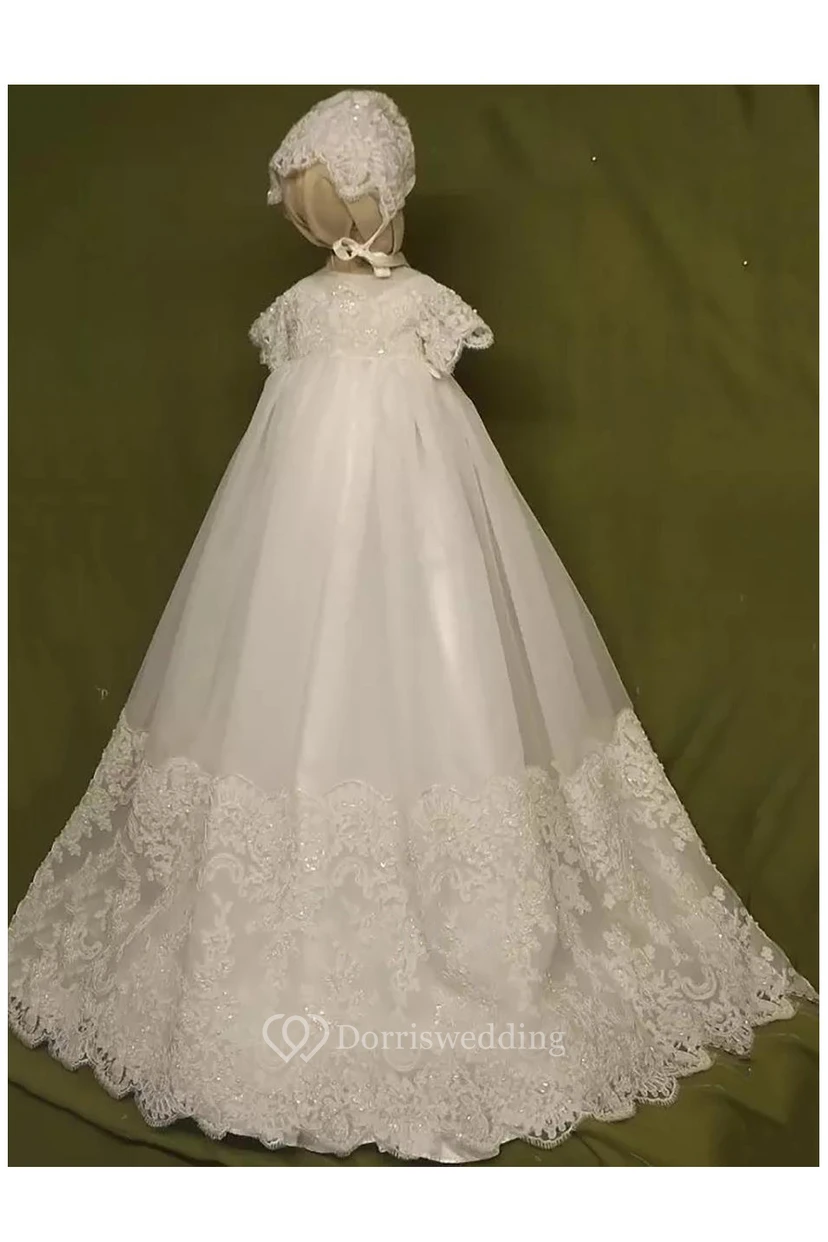 Einzigartiges Taufkleid aus Organza-Spitze view 2