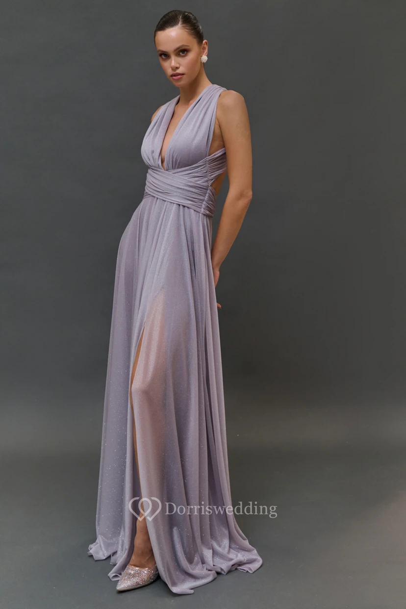 Flowy Chiffon Empire Ruched Dress video preview