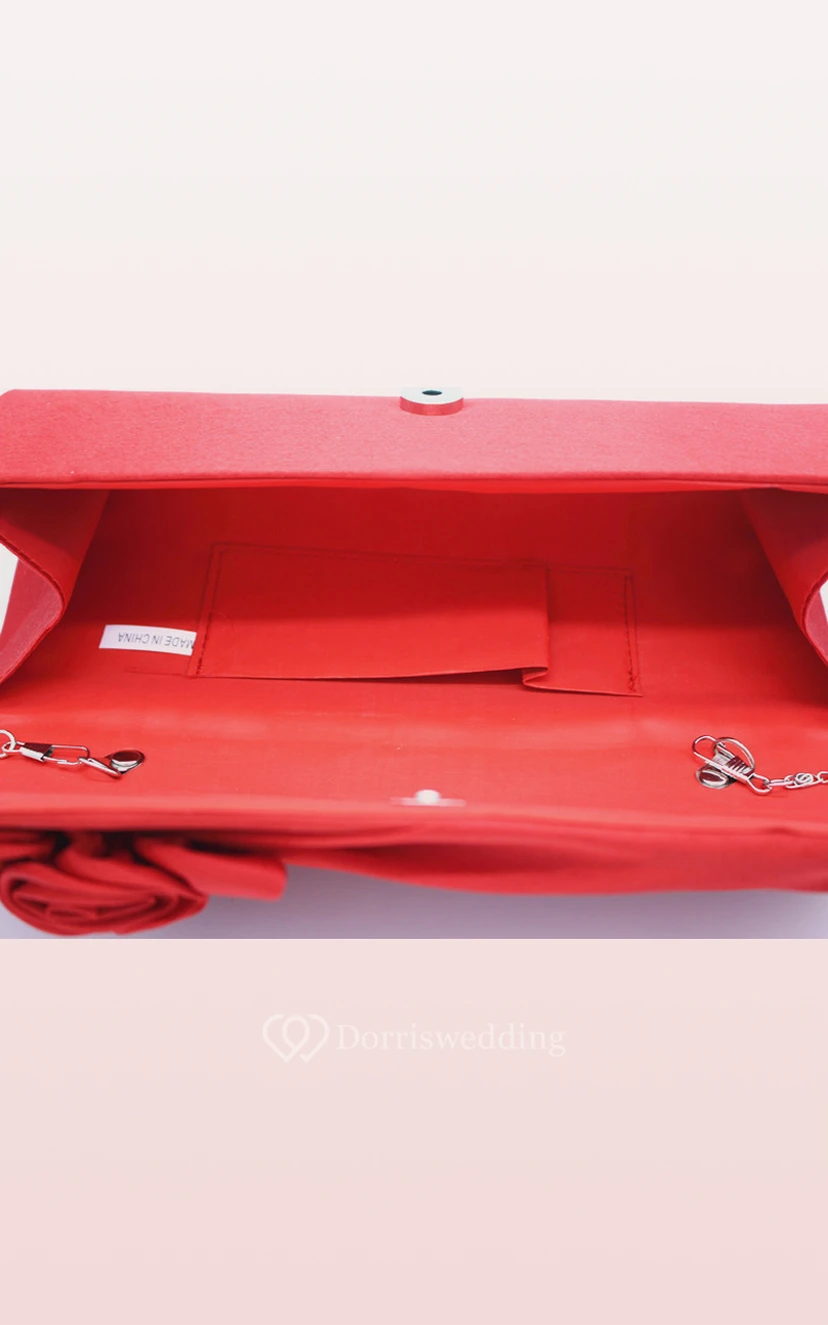 Satin Handbag with Flower view 12