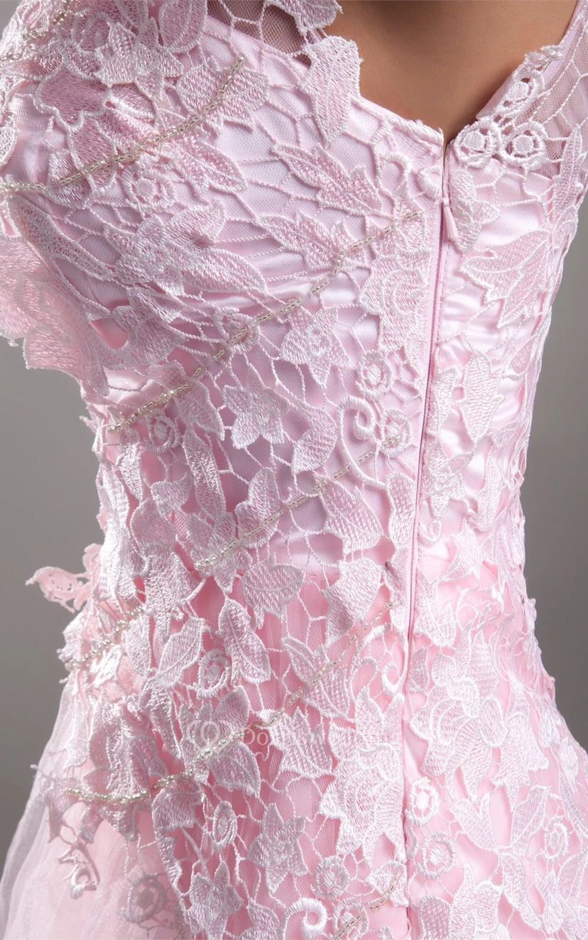 Edle, applizierte Mini-Kleider mit One-Shoulder-Ausschnitt, ärmellos und in A-Linie für besondere Anlässe view 5