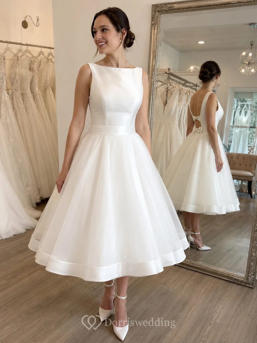 Mini Off-The-Shoulder One-Shoulder Straps Bat Bow Beading Backless Zipper Lace-Up Back Low-V Back Straps Chiffon Tulle Lace Sequins Satin Dress view 6