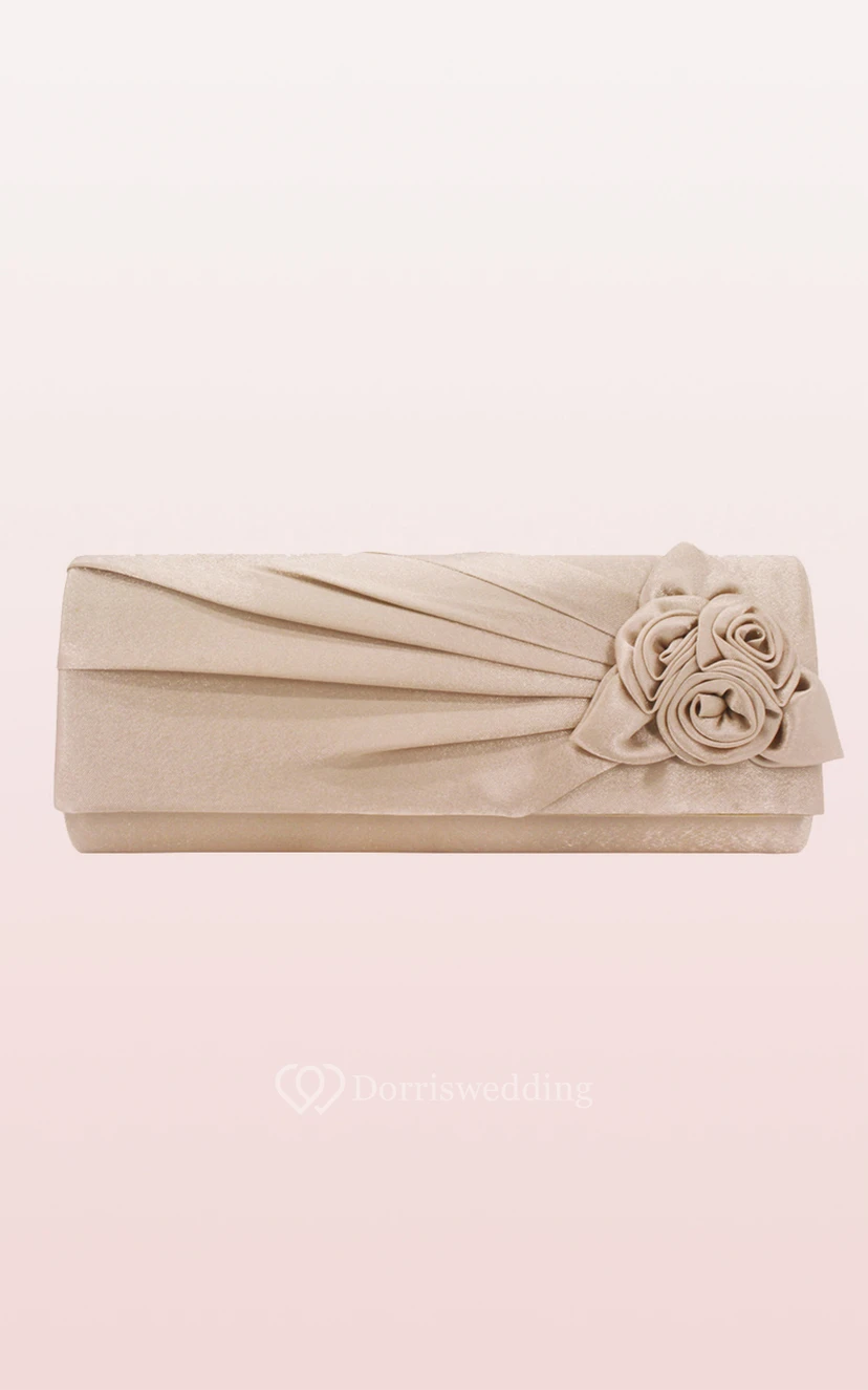 Satin Handbag with Flower view 2