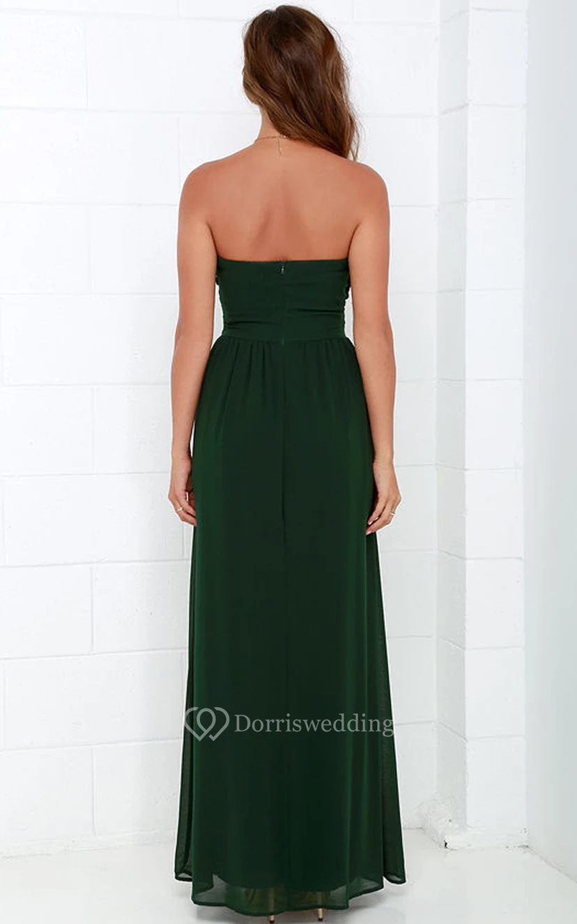 Chiffon Chic Dress With Crisscross Ruched Bodice view 37