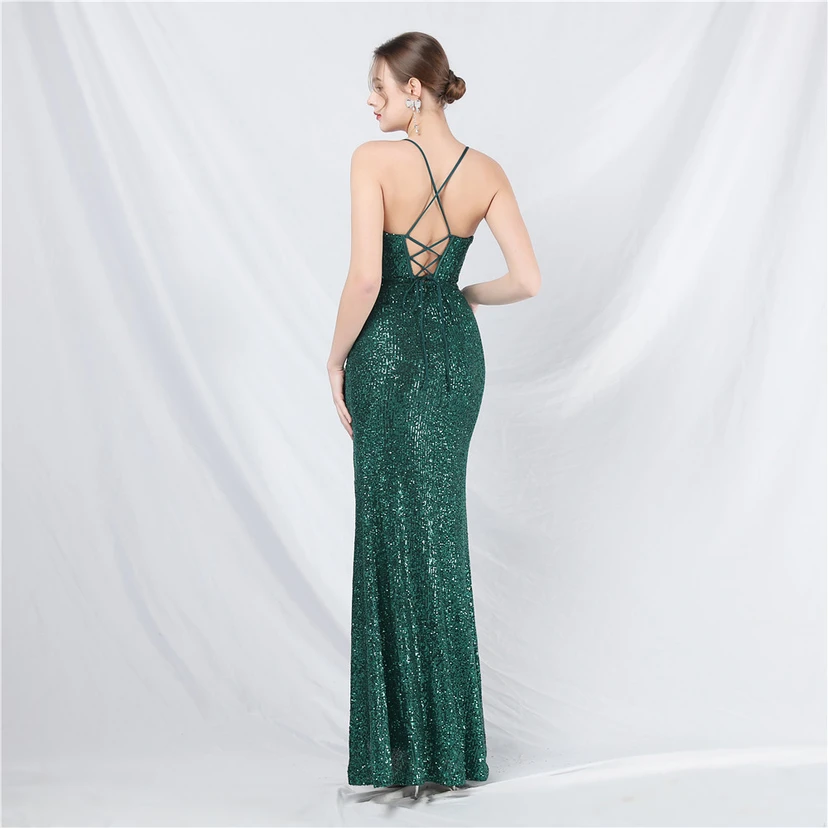 Palace Style Fishbone Waist Heavy Beading High-End Evening Dress view 24