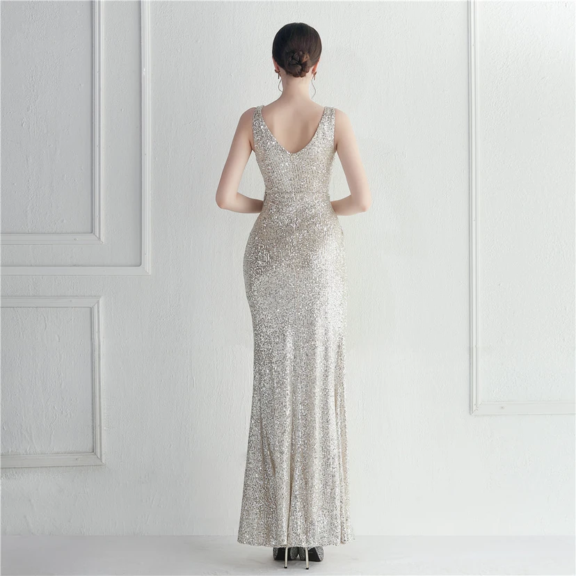 Paillettenkleid von Cross-Border Supply Boutique, ideal für Promi-Automodelle, Dinner-Auftritte und lange Abendkleider view 16