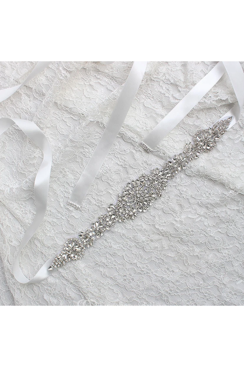 Fancy Beaded Satin Belt
