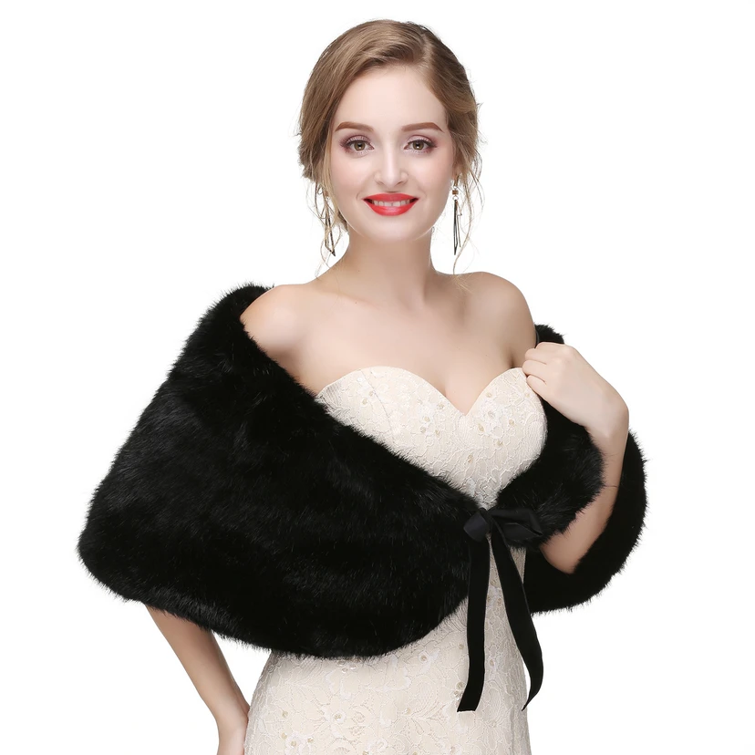Bridal Winter Warm Wool Cape High-End Fur Wedding Dress Fox Fur Waistcoat view 8