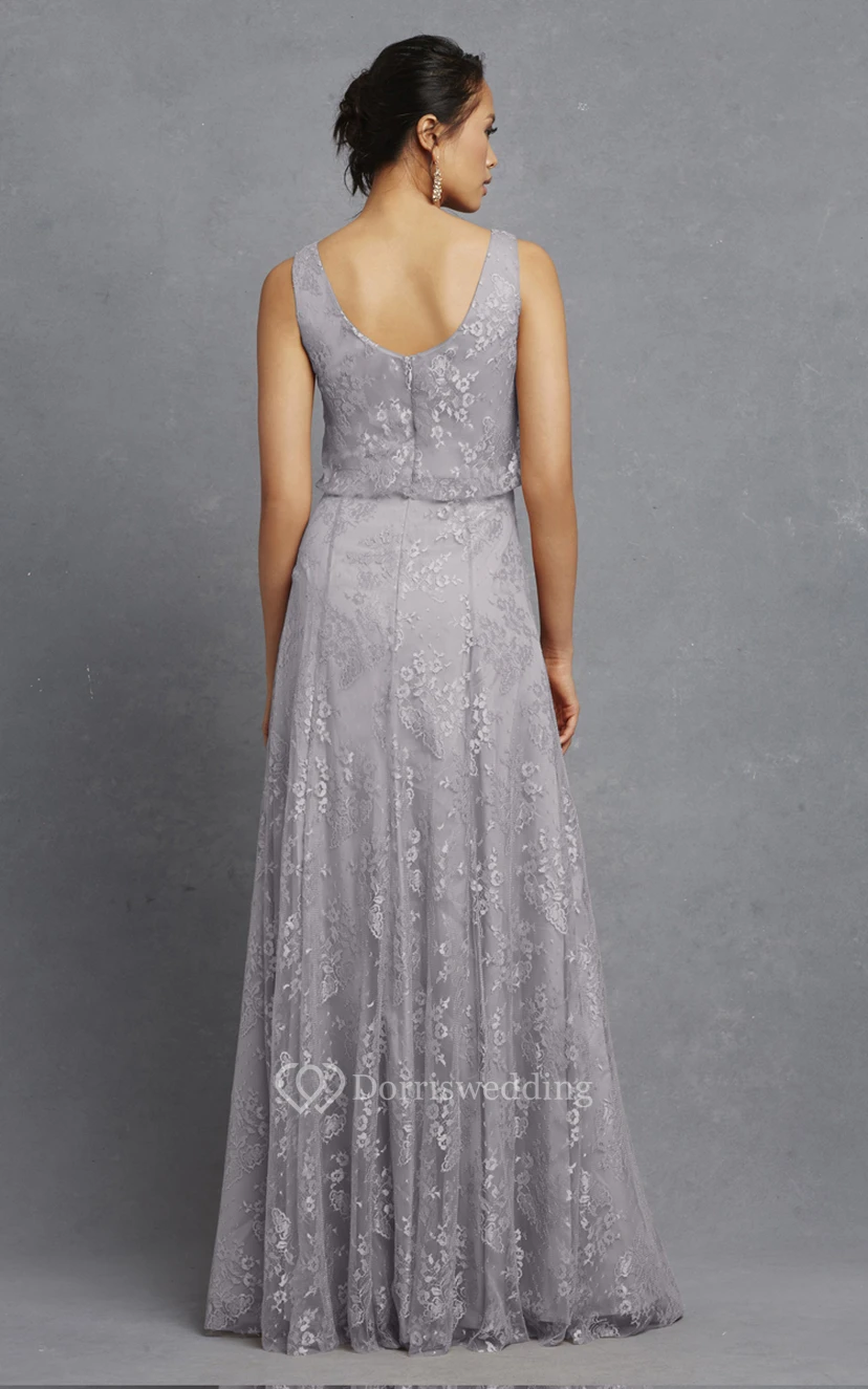 Robe longue sans manches charmante à plis view 7