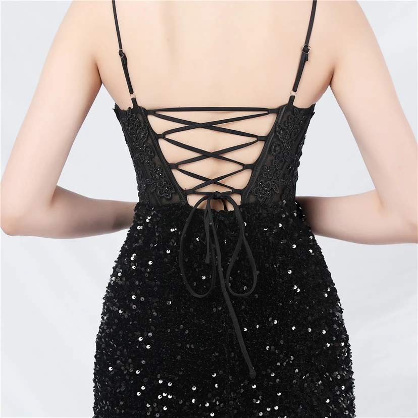 Vestido de noche pesado, estilo palacio, chaleco con diseño de espina de pescado, cintura con bordado de diamantes, flores, hombros descubiertos y tirantes. Vestido de alta gama. view 23