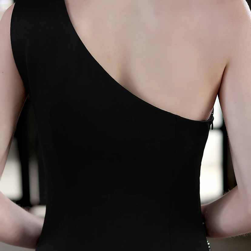 Toast Dress Bride Long One-Shoulder Thank-You Banquet Slim Fishtail Skirt Wedding Car Model Exhibition Dress view 9